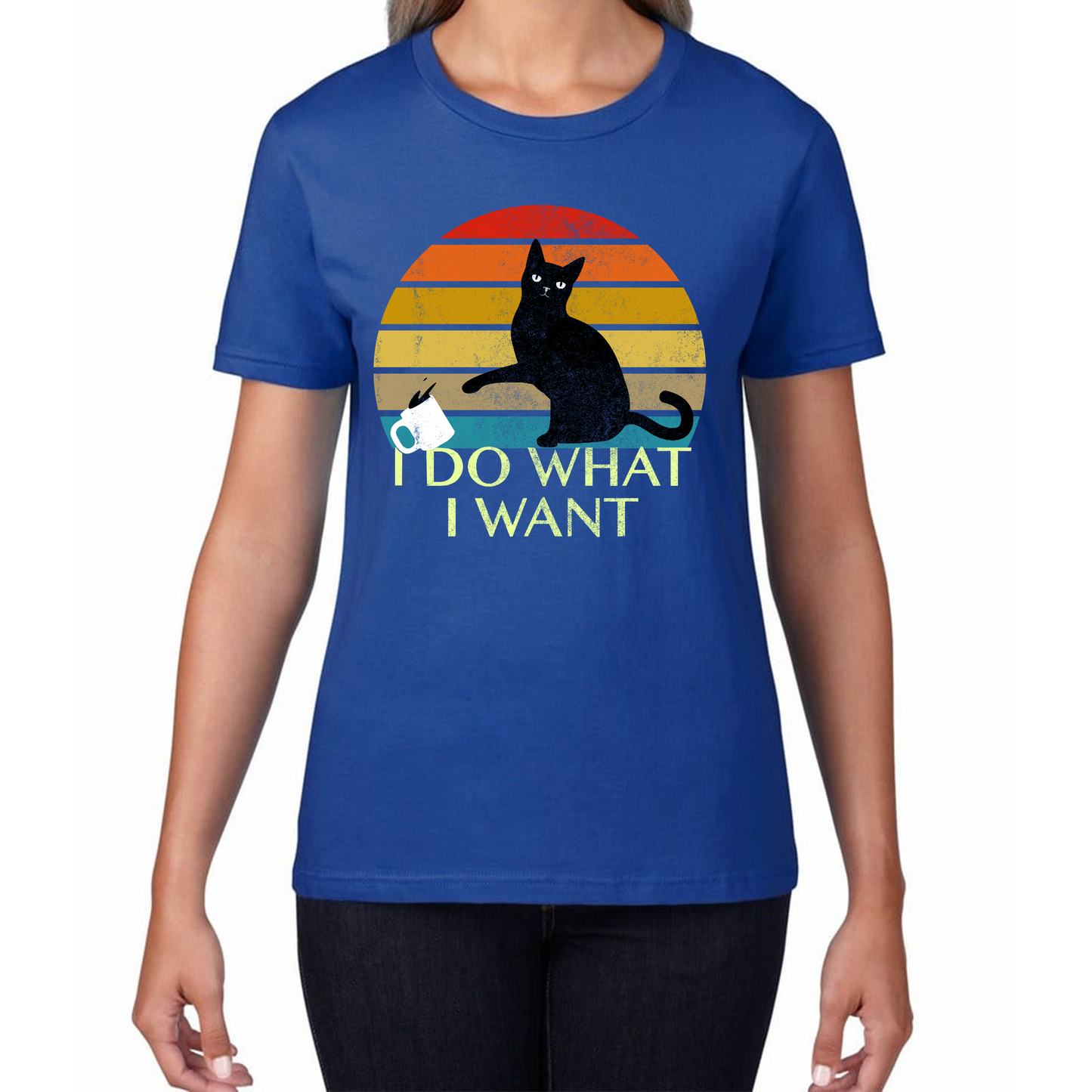 Black Cat I Do What I Want Vintage T Shirt