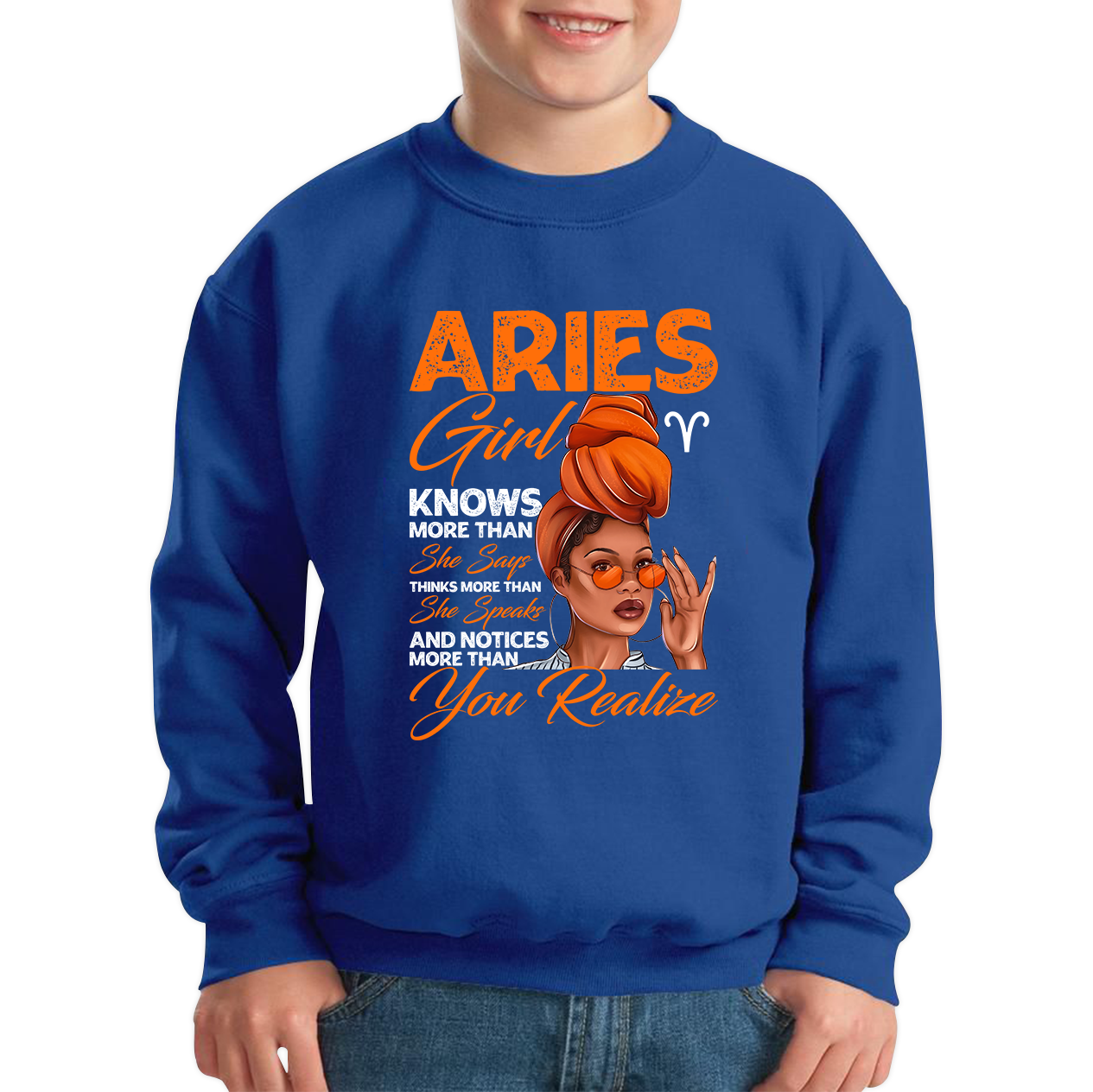 Aries Girl Knows More Than Think More Than Horoscope Zodiac Astrological Sign Birthday Kids Jumper