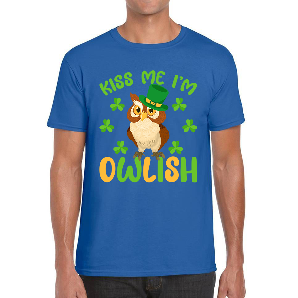Kiss Me I'm Owlish St. Patrick's Day T Shirt