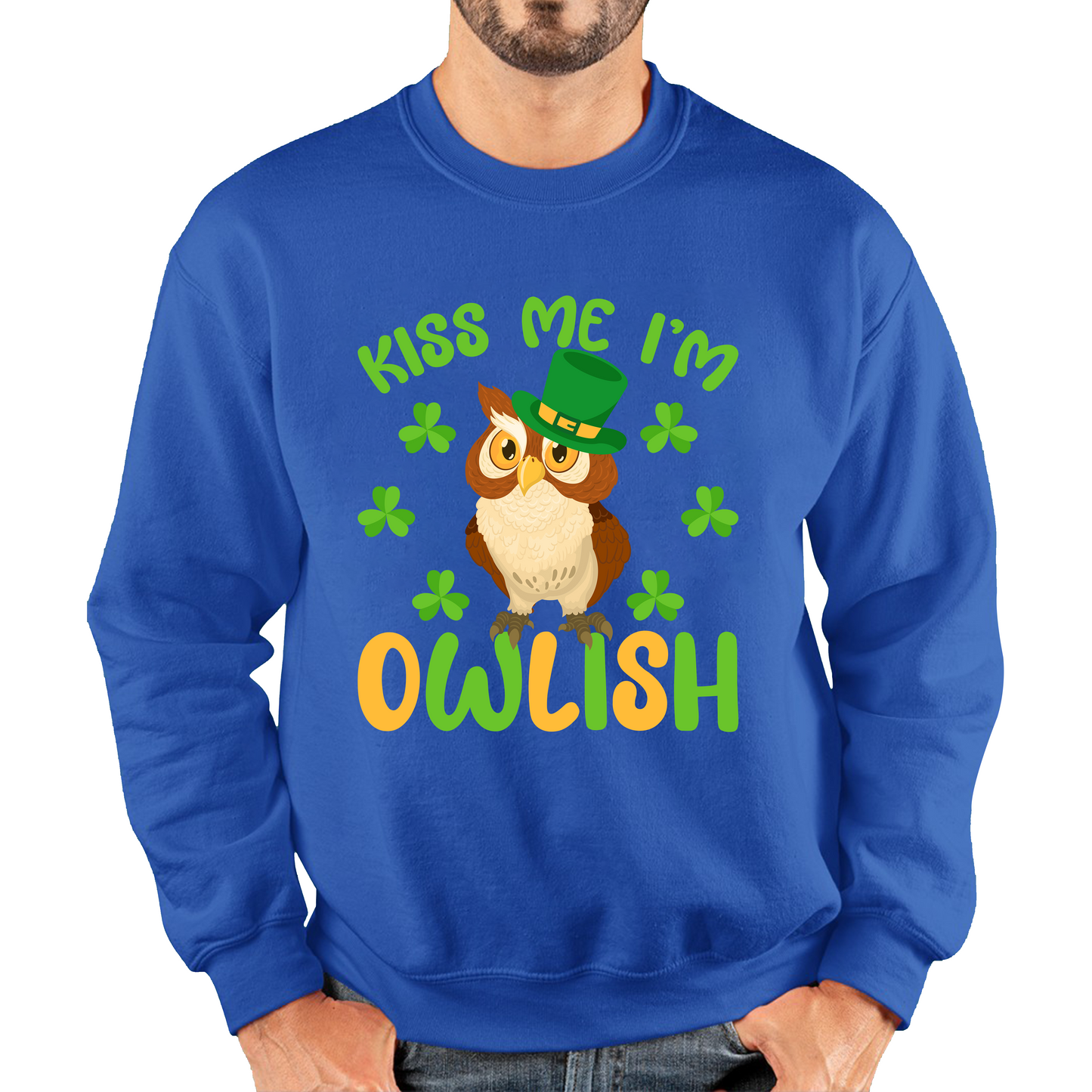 Kiss Me I'm Owlish St. Patrick's Day Sweatshirt