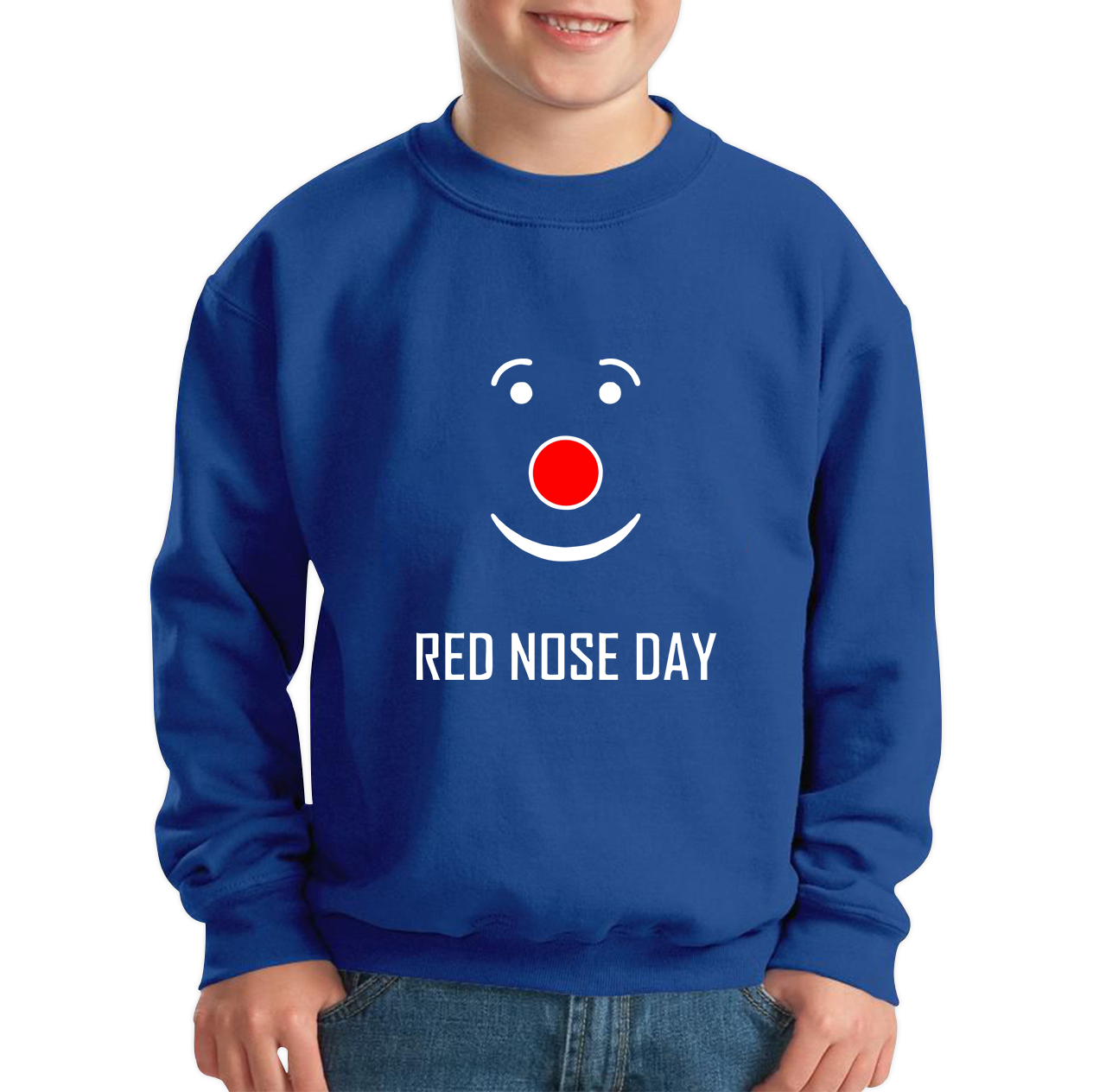 Red Nose Day Clown Face Sweatshirt
