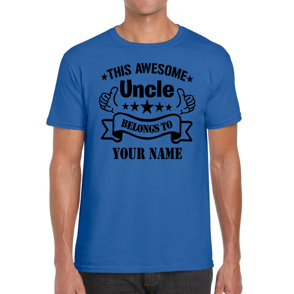Personalised This Awesome Uncle T Shirt