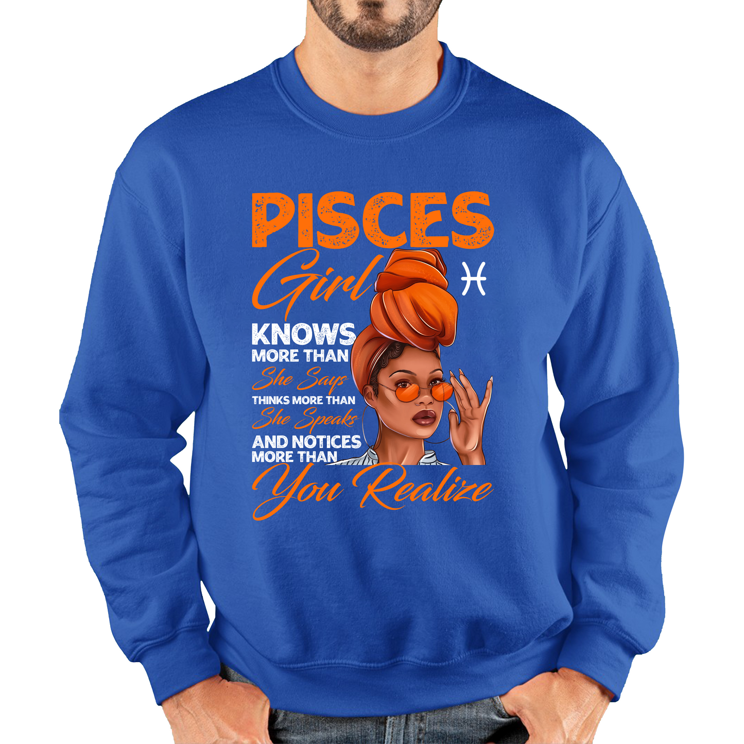 Pisces Girl Knows More Than Think More Than Horoscope Zodiac Astrological Sign Birthday Unisex Sweatshirt