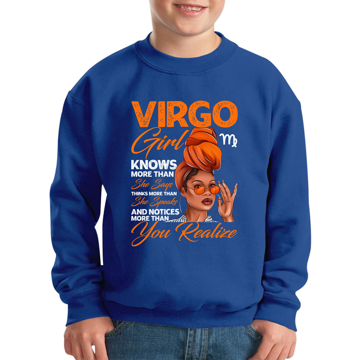 Virgo Girl Knows More Than Think More Than Horoscope Zodiac Astrological Sign Birthday Kids Jumper