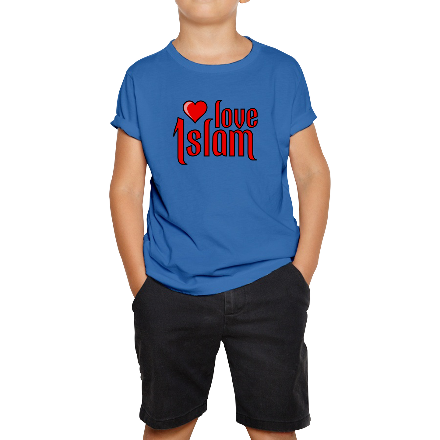 Love Islam Heart Spiritual Islamic Religious Muslims Religion Kids Tee