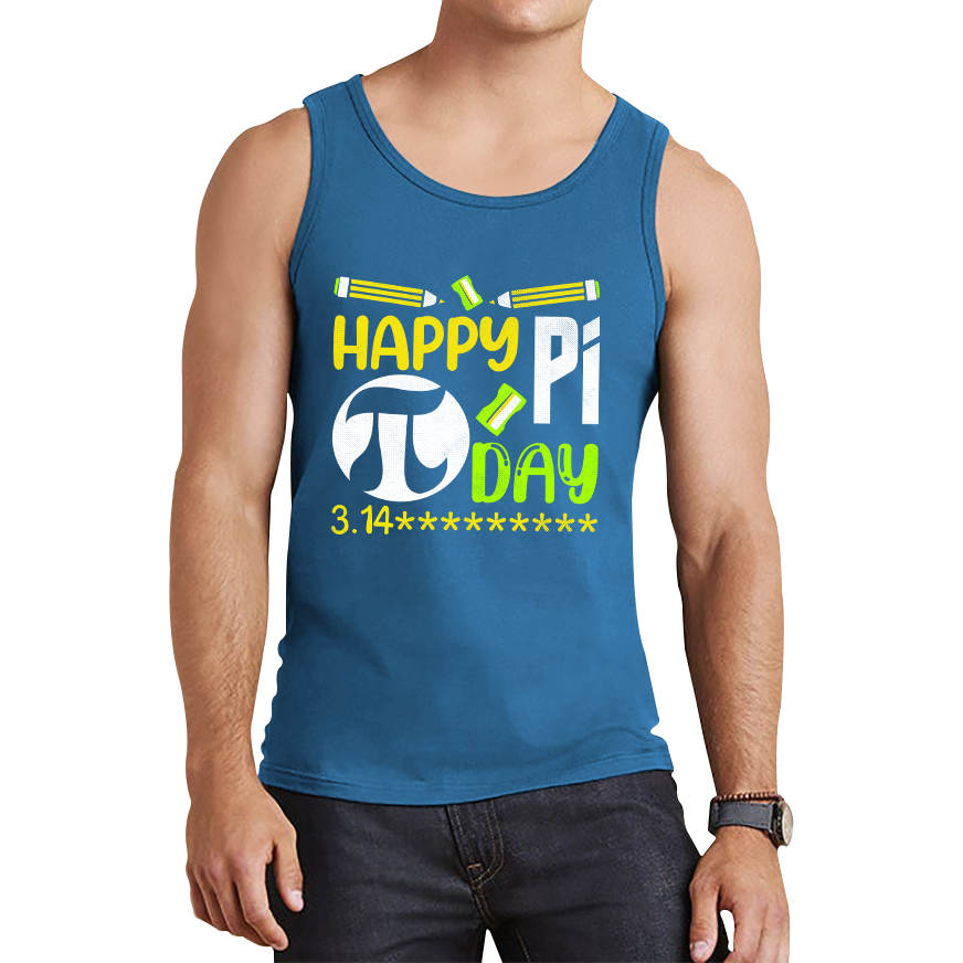 Happy Pi Day Math Pi Symbol Math Lover Numbers Day School Charity Day Mathematics Tank Top