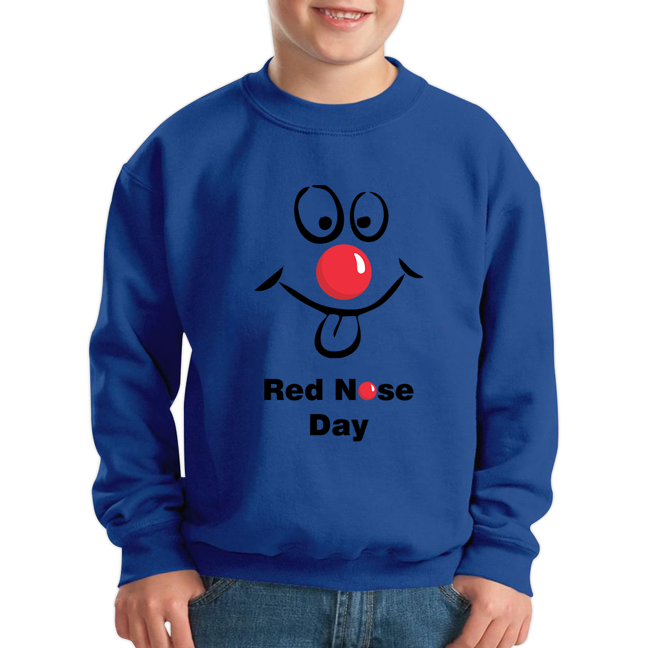 Comic Relief Red Nose Day Funny Emoji Face sweatshirt