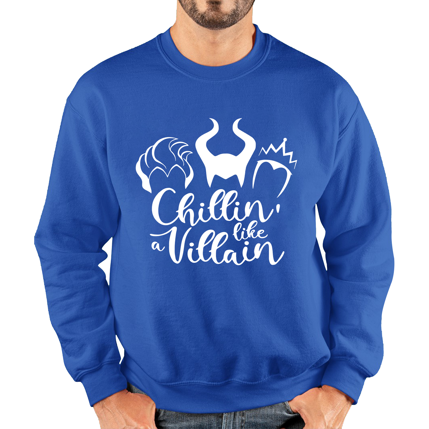 Sanderson Sister Maleficent Spoof Chillin Like A Villain Sweatshirt
