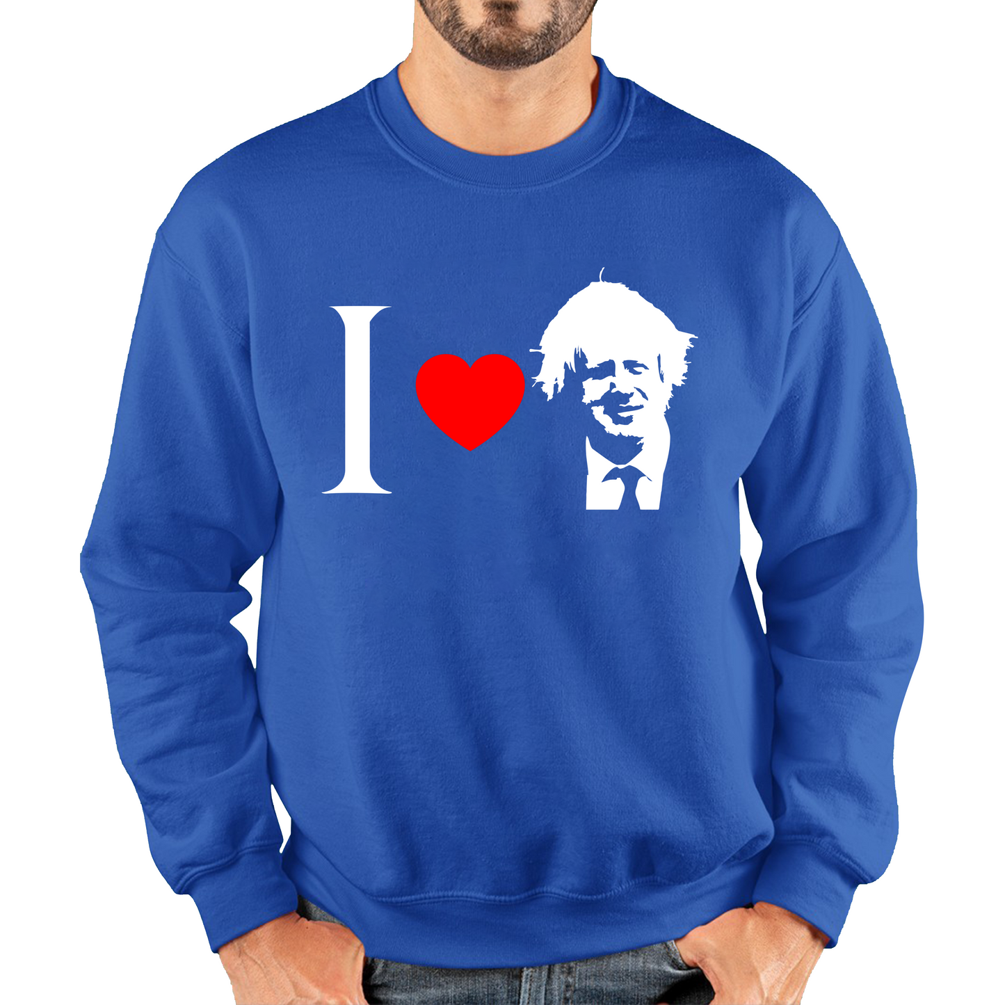 I Love Boris Heart Love Boris Johnson Support Boris Johnson Boris Supporter Unisex Sweatshirt
