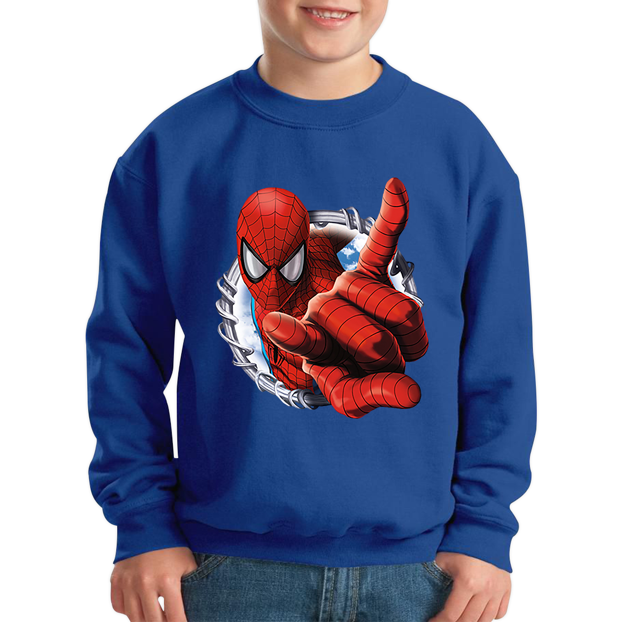 Spiderman Logo No Way Home Avengers Marvel Character Superhero Kids Jumper