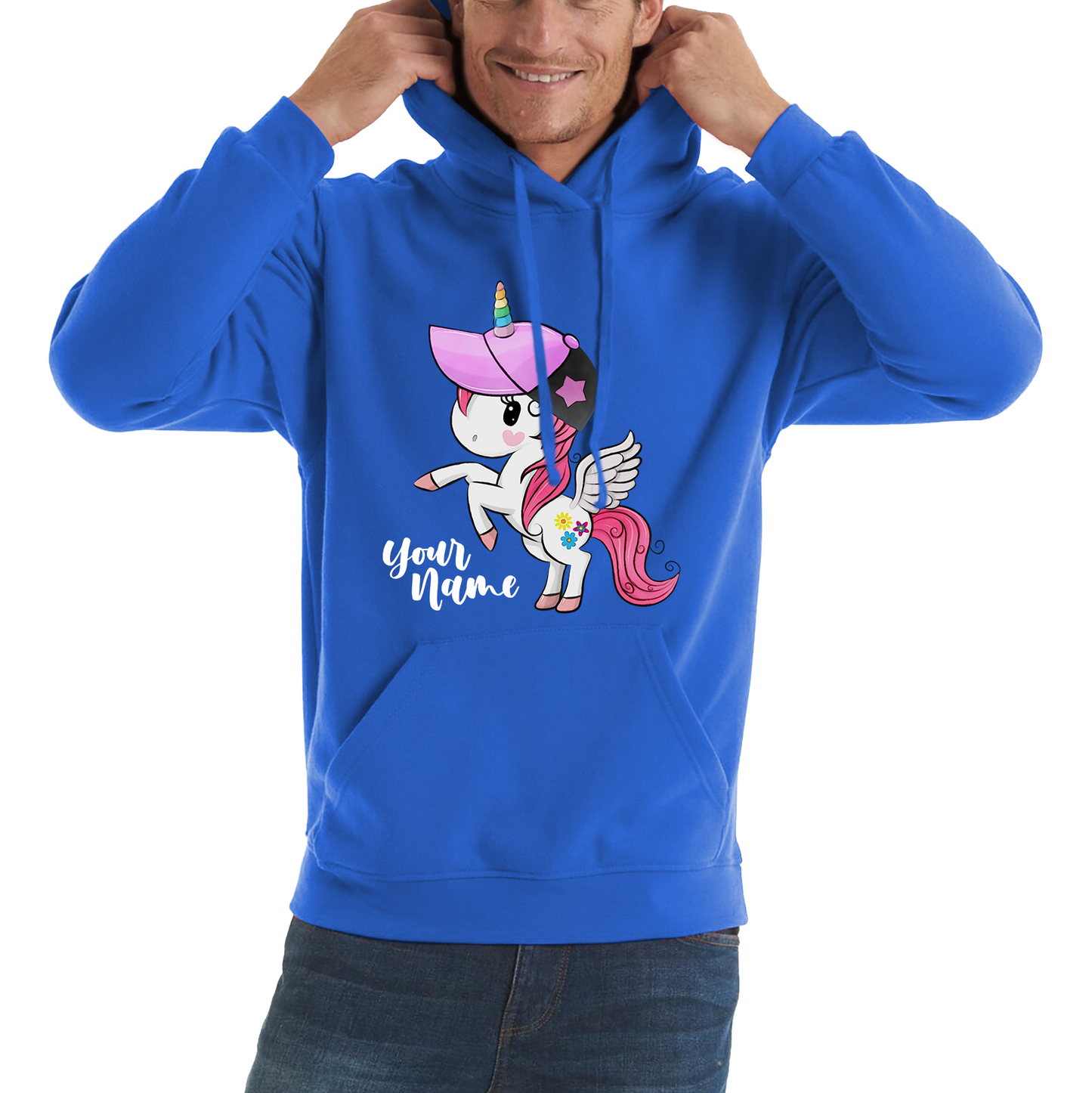 Personalised Your Name Little Unicorn Hoodie