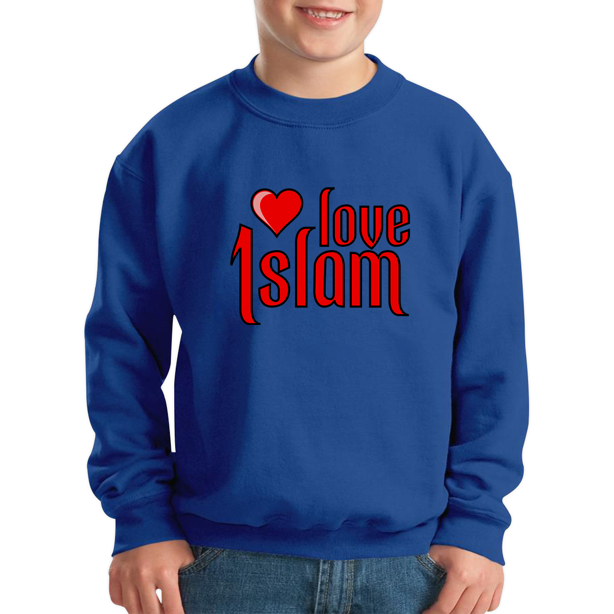Love Islam Heart Spiritual Islamic Religious Muslims Religion Kids Jumper