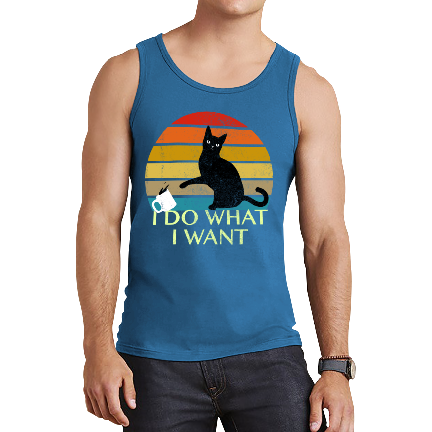 Black Cat I Do What I Want Vintage Tank Top