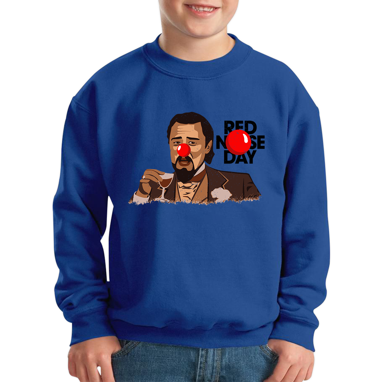 Leonardo Dicaprio Laughing Meme Red Nose Day Sweatshirt
