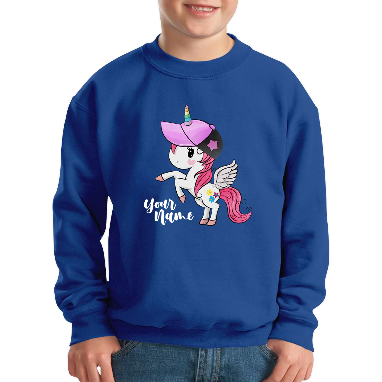 Personalised Your Name Little Unicorn Sweatshirt
