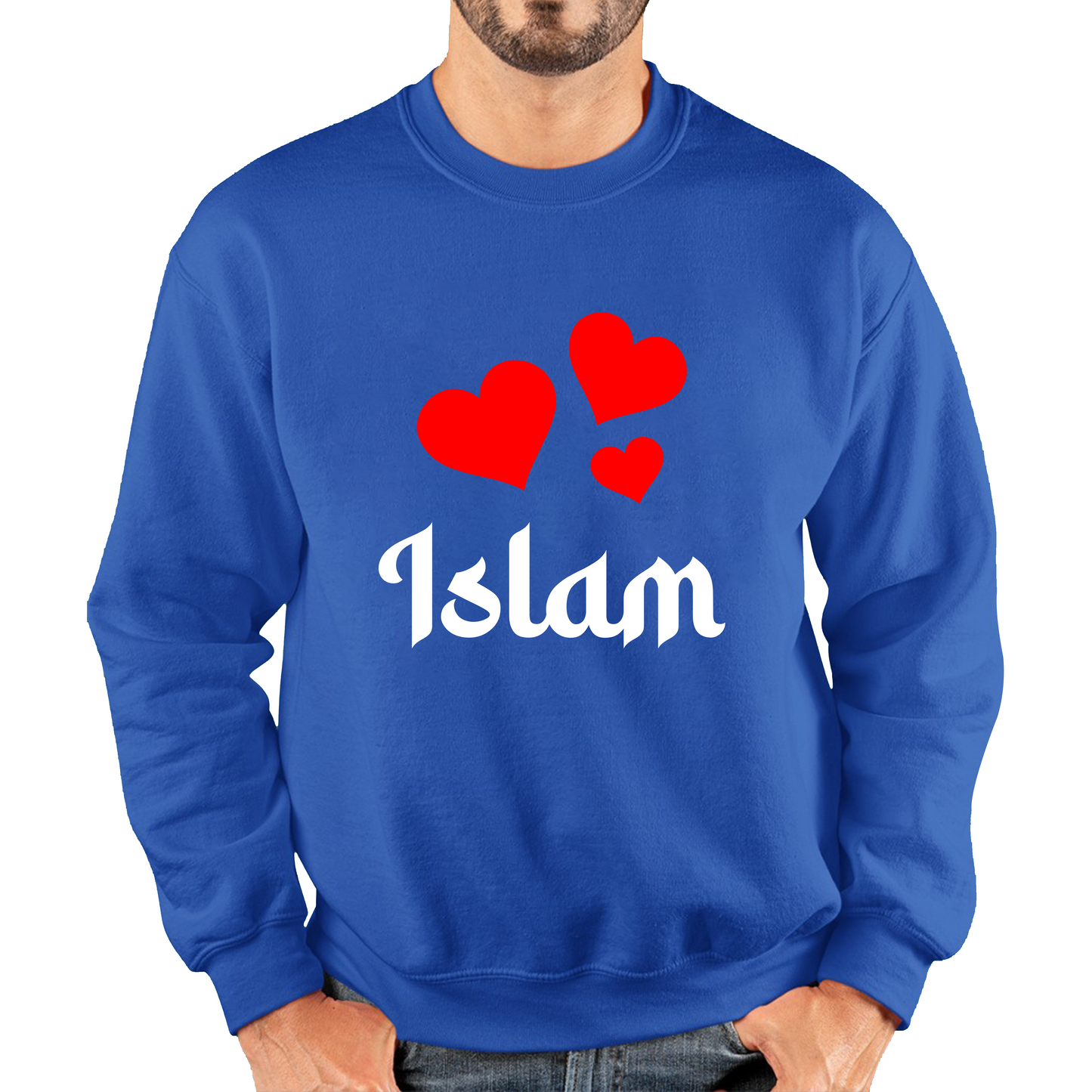 Islam Hearts Spiritual Islamic Religious Muslim Islam Religion Gift Unisex Sweatshirt