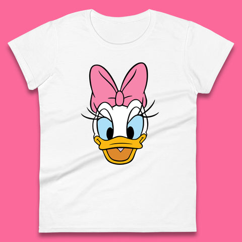 Donald Duck And Daisy Duck Face Cartoon Characters Disneyland Vacation Trip Disney World Womens Tee Top
