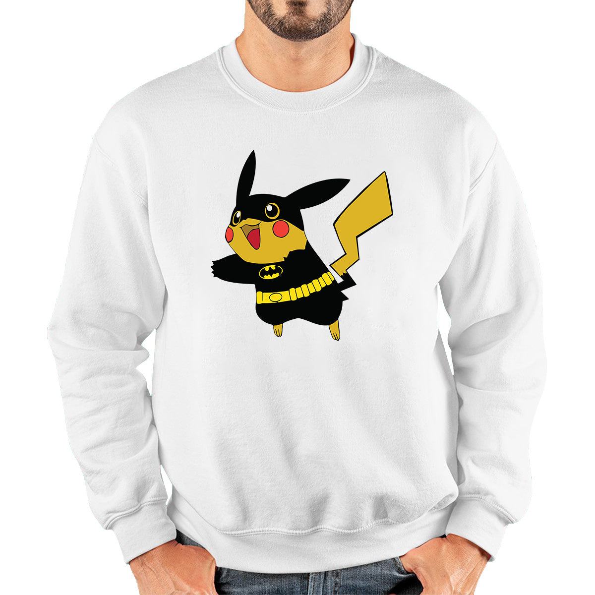 Pokémon Pikachu Batman Dc Comics Pikachu X Batman Mashup Pika-Bat Parody Unisex Sweatshirt