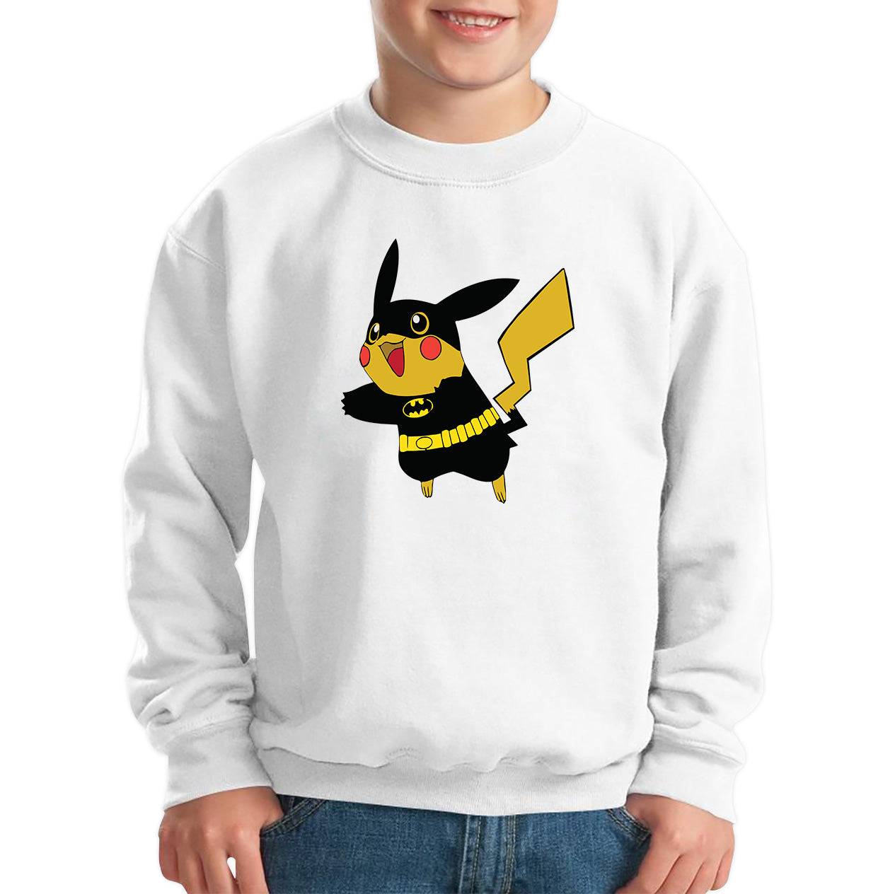 Pokémon Pikachu Batman Dc Comics Pikachu X Batman Mashup Pika-Bat Parody Kids Jumper