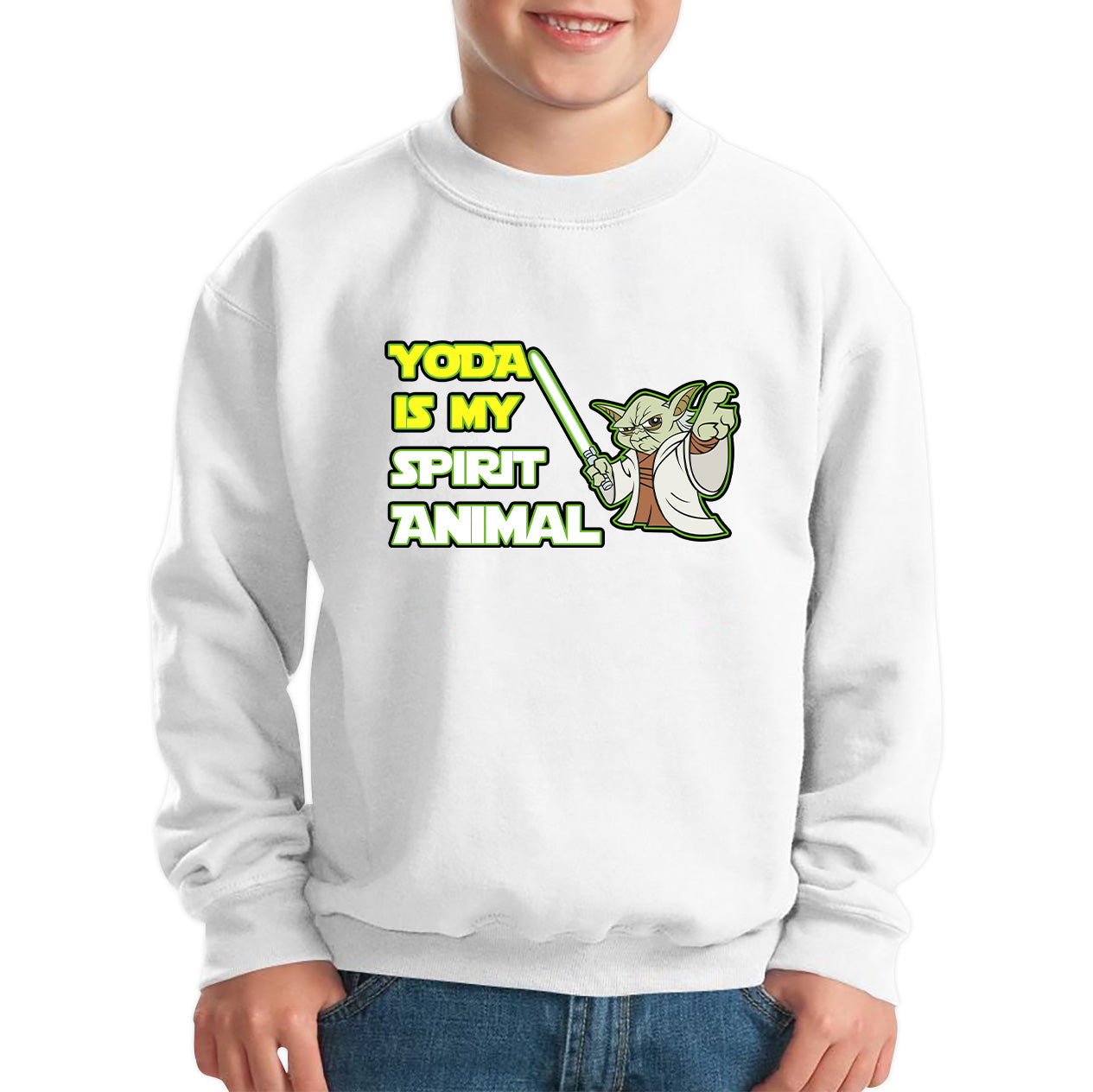 Yoda Is My Spirit Animal Yoda Legendary Jedi Master Disney Star Wars Day 46th Anniversary Kids Jumper
