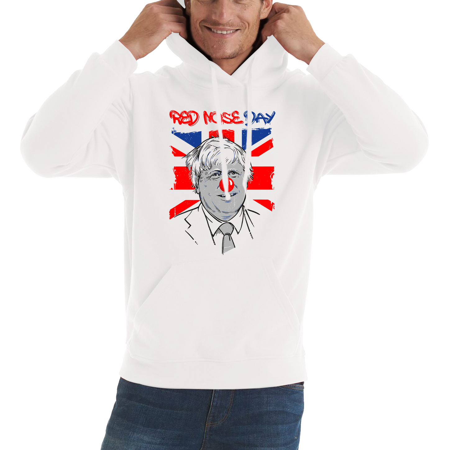 Boris Johnson Red Nose Day Hoodie UK