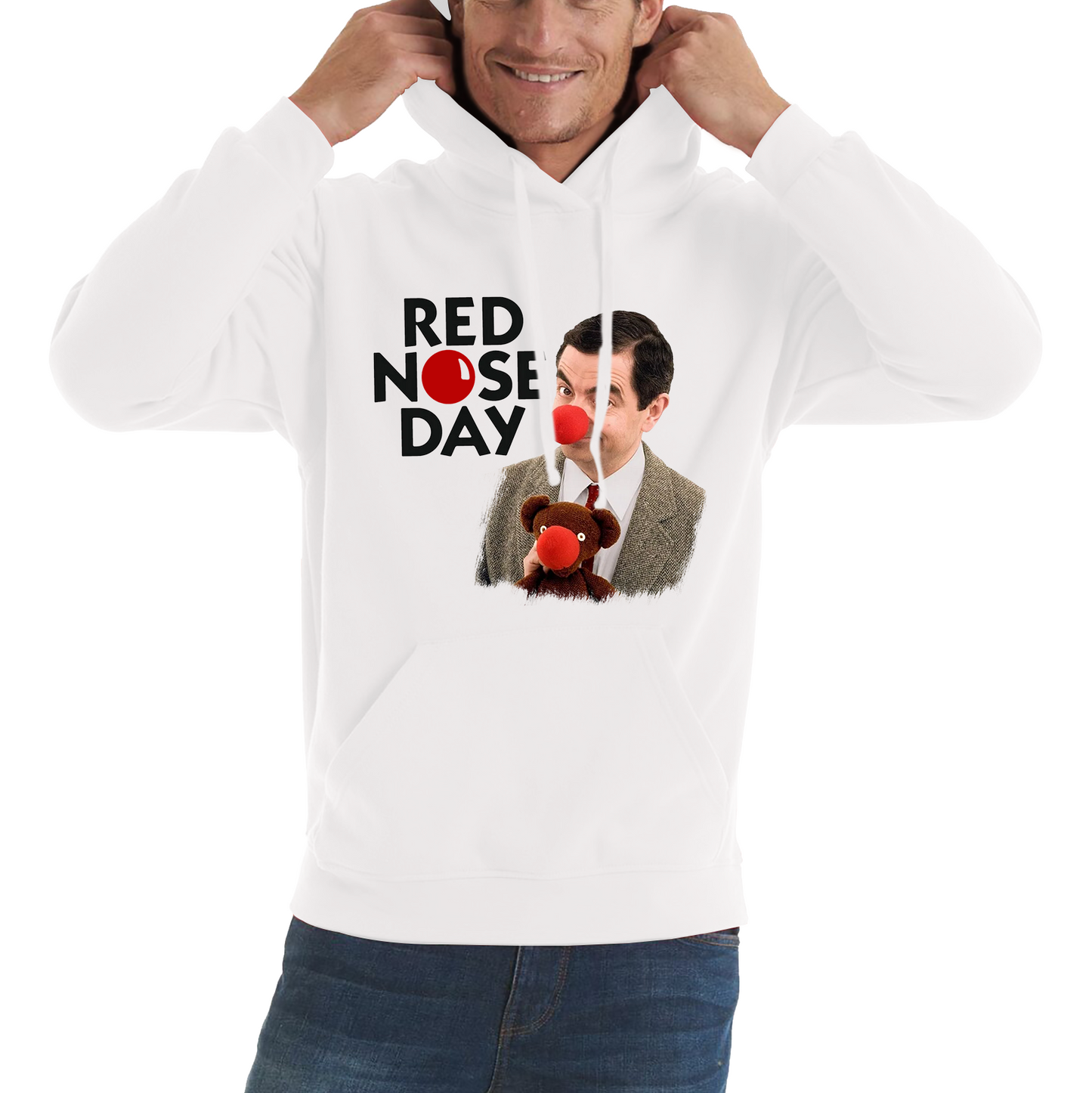 Red Nose Day Funny Mr Bean Hoodie