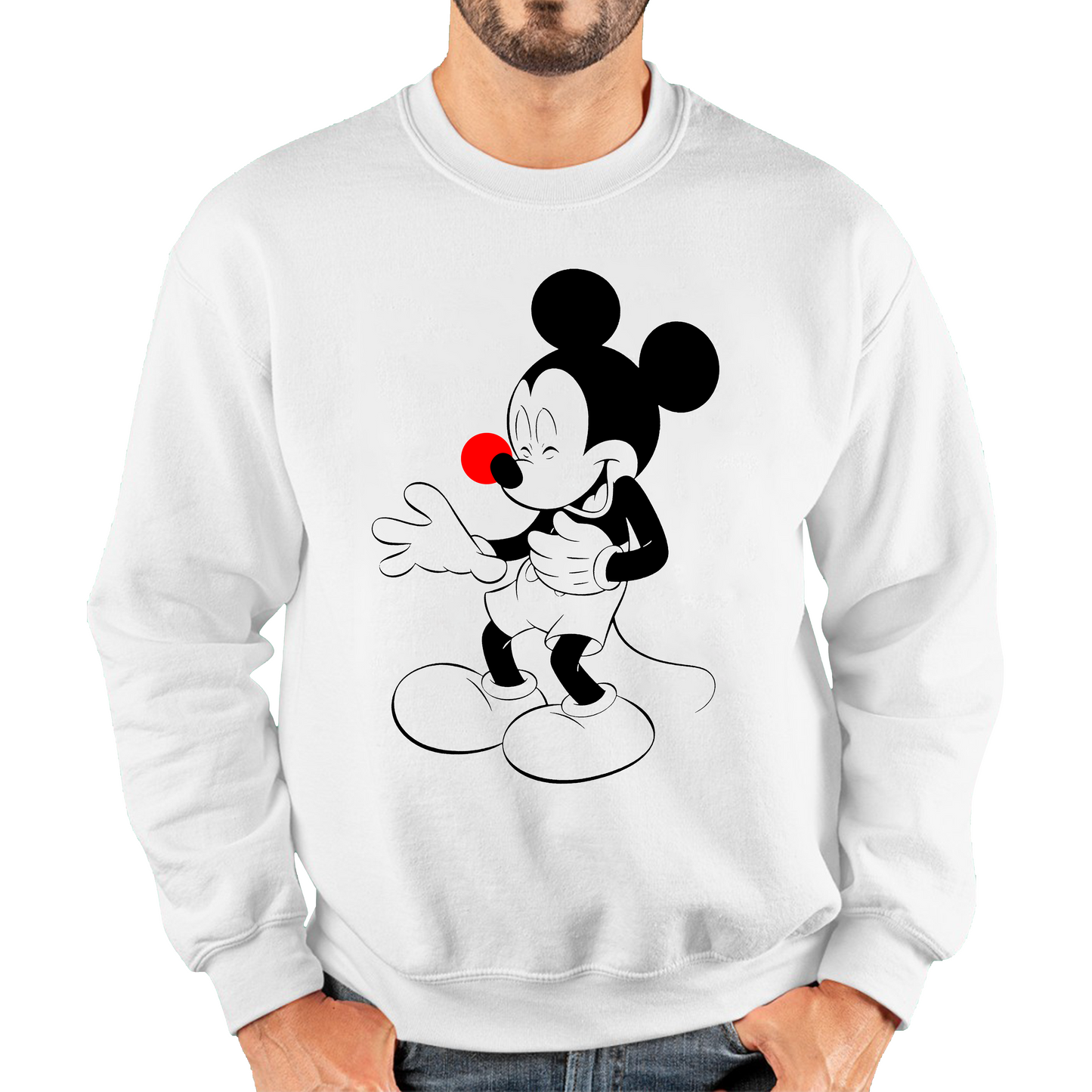 Disney Mickey Mouse Red Nose Day Sweatshirt