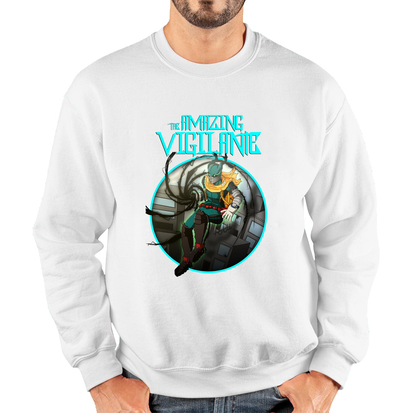 The Amazing Vigilant out of the Dark hole Vintage Graphic Cartoon Series Unisex Sweatshirt