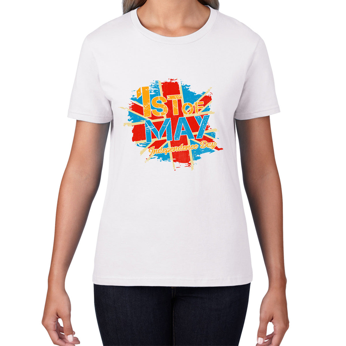 1st Of May Independence Day British Flag UK Independence Day Country Love Patriotism Great Britain Union Jack Womens Tee Top