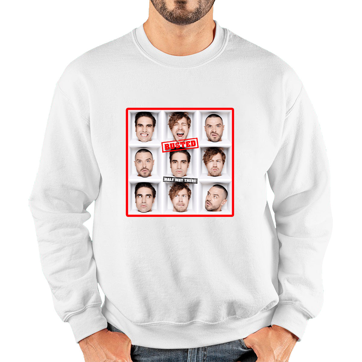 Half Way There Studio Album By Busted English Pop Punk Band Busted 20th Anniversary Unisex Sweatshirt