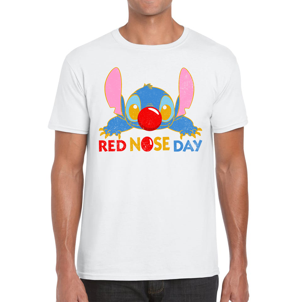 Disney Stitch Ohana Red Nose Day T Shirt