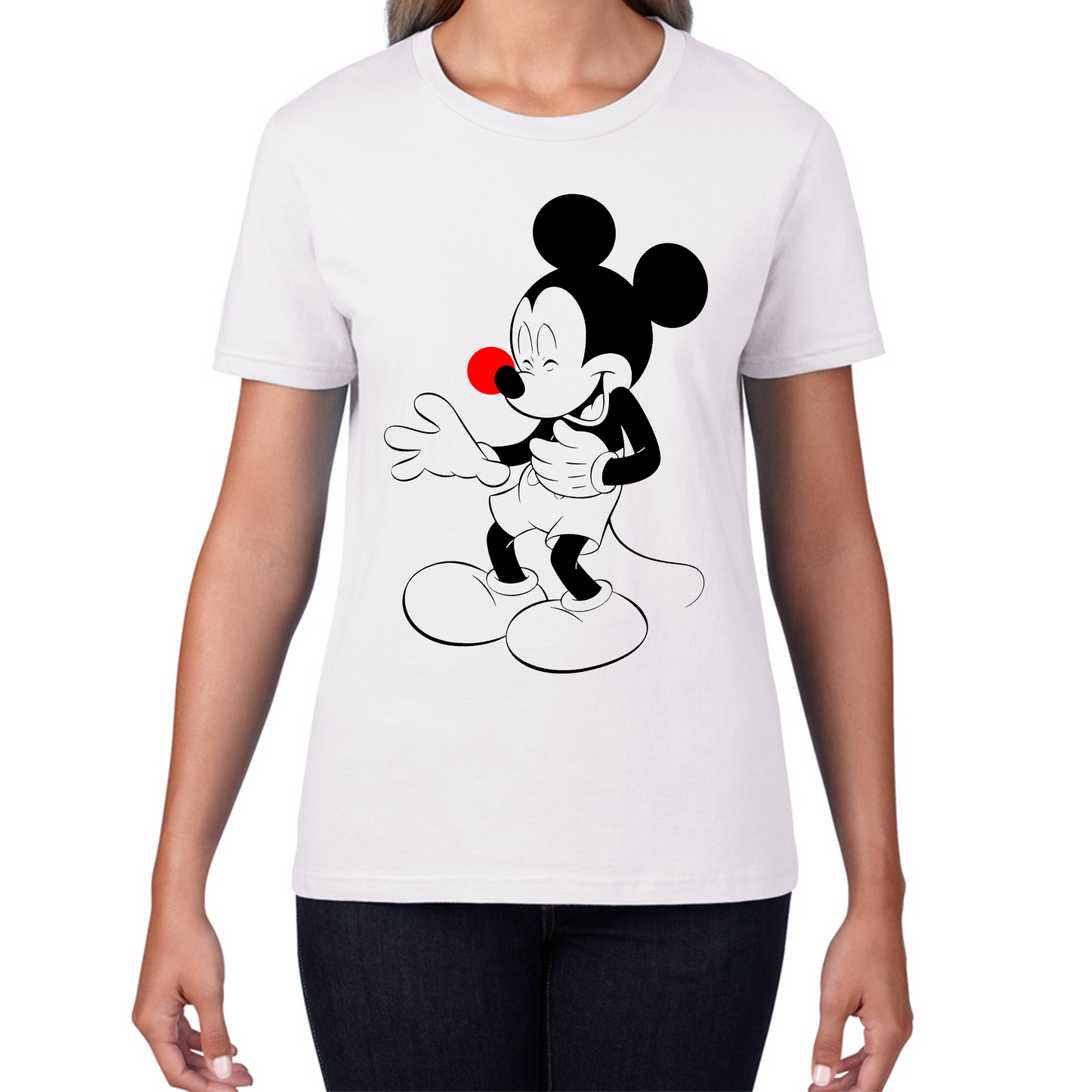 Disney Mickey Mouse Red Nose Day T Shirt