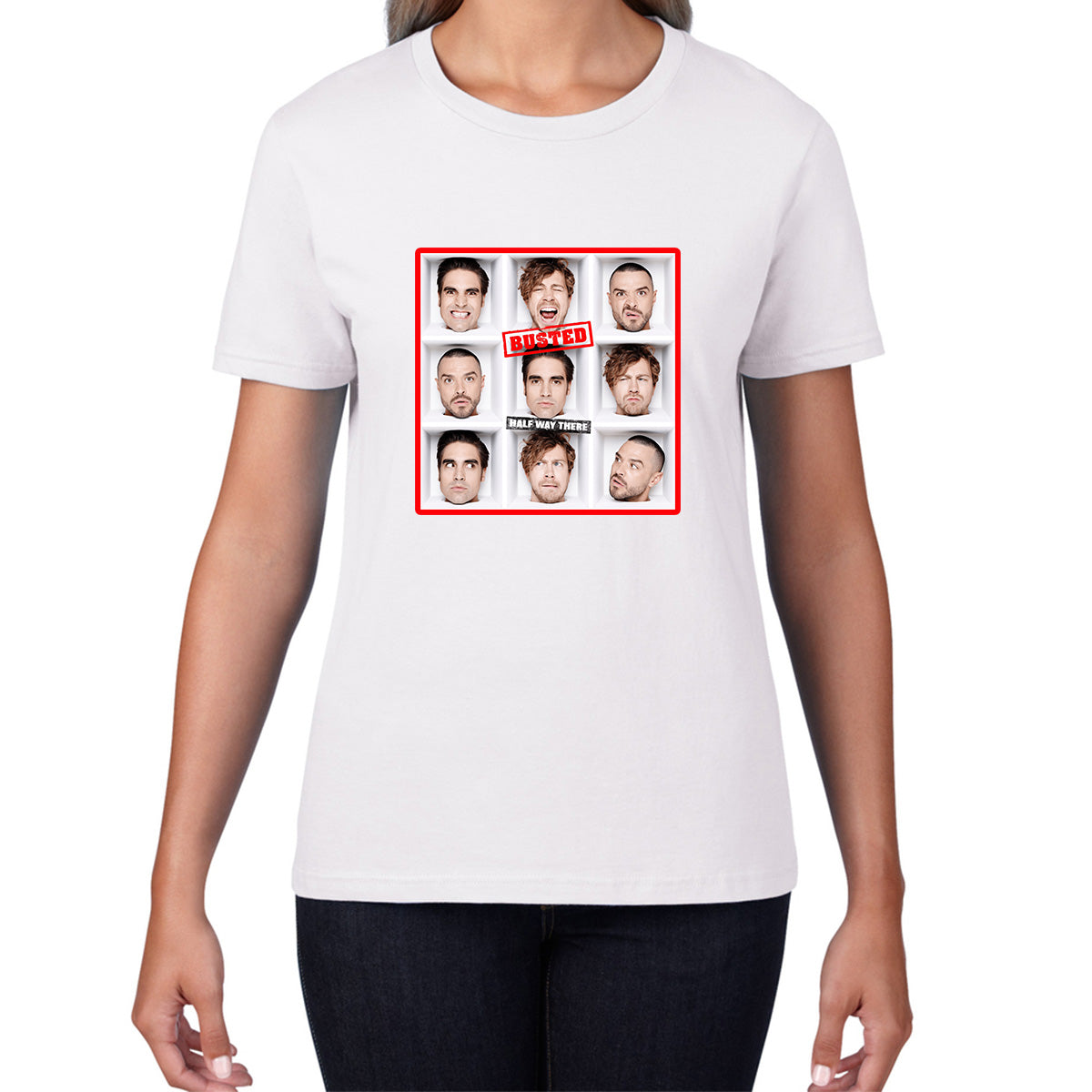 Half Way There Studio Album By Busted English Pop Punk Band Busted 20th Anniversary Womens Tee Top