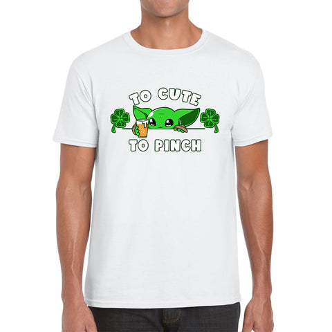 To Cute To Pinch Shamrock St Patrick's Day Green Irish Festival St Paddys Day Mens Tee Top