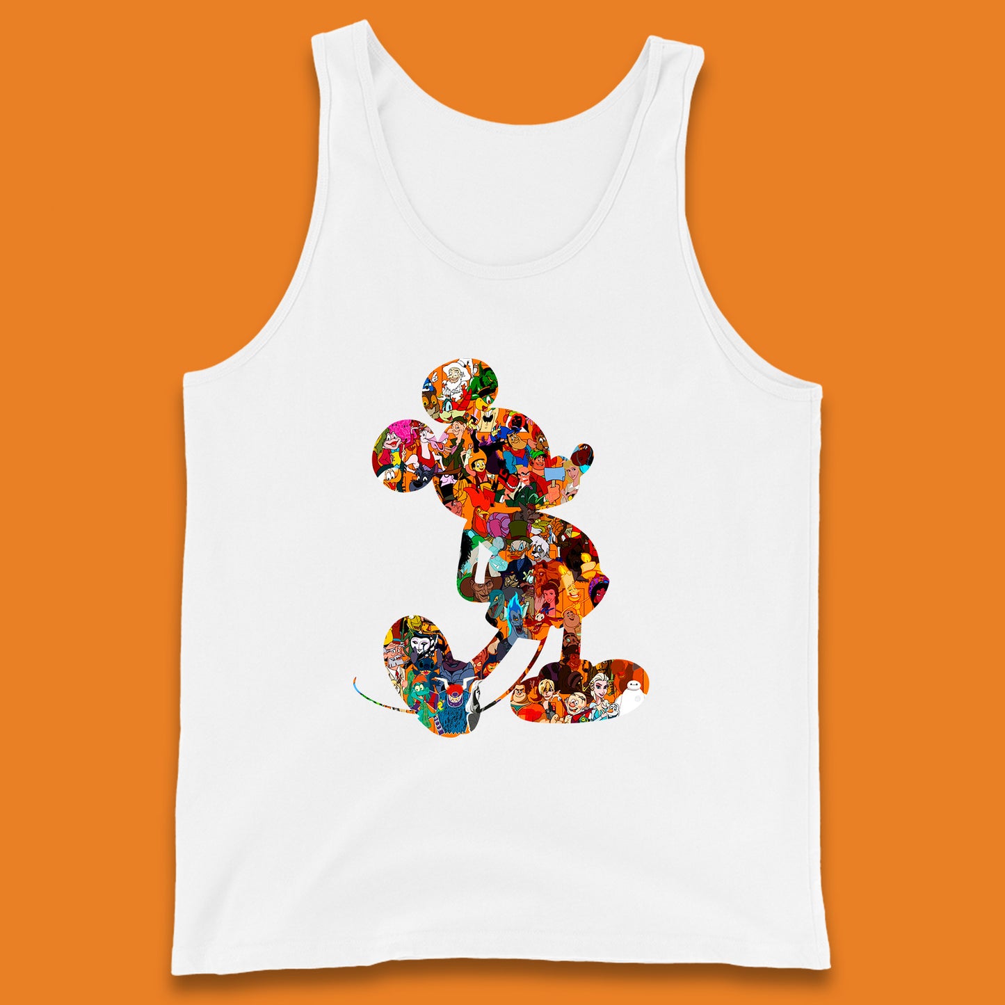 Disney Mickey Mouse Minnie Mouse All Disney Characters Together Disney Family Animated Cartoons Movies Characters Disney World Tank Top
