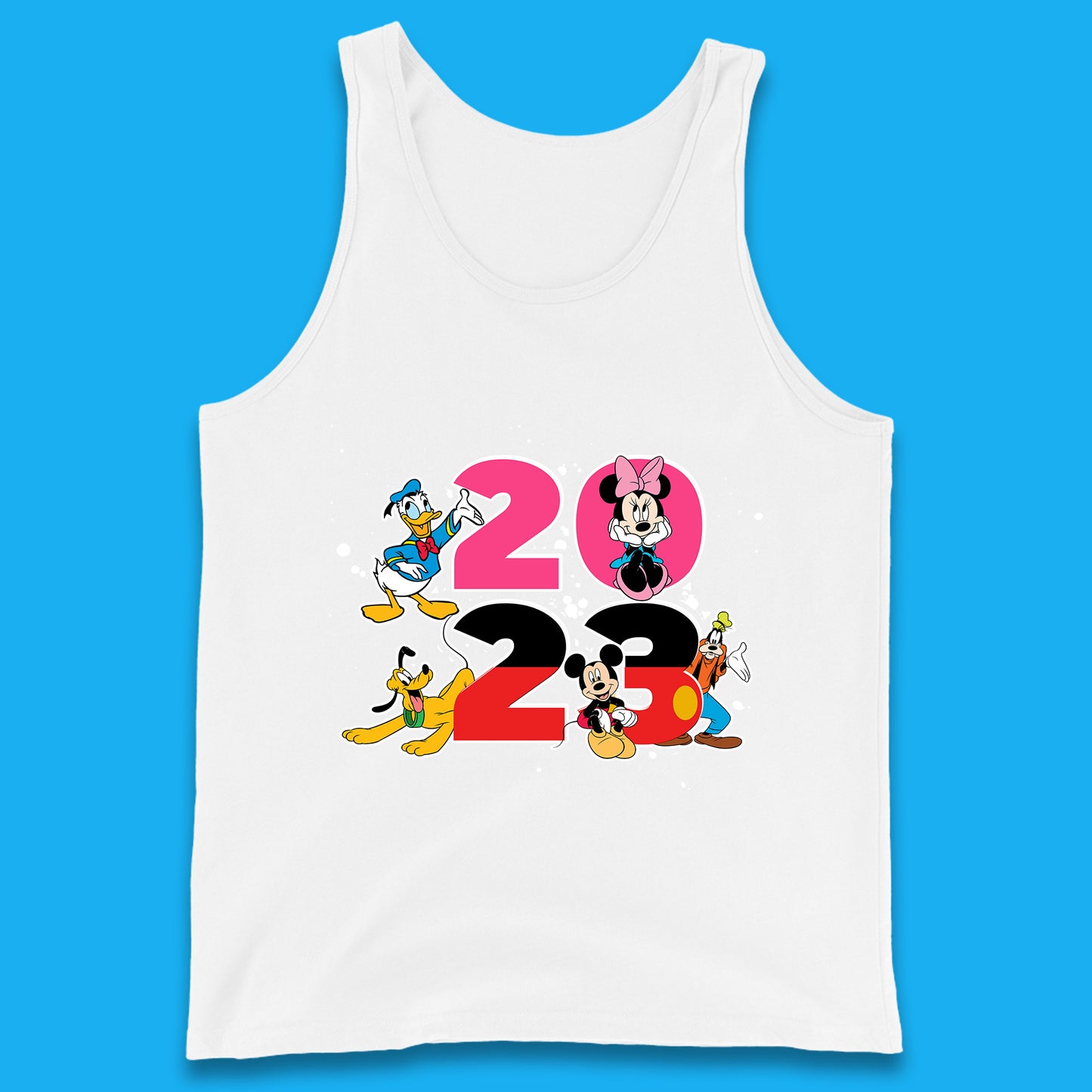 Disney Trip 2023 Disney Club Mickey Mouse Minnie Mouse Donald Duck Pluto Goofy Cartoon Characters Disney Vacation Tank Top