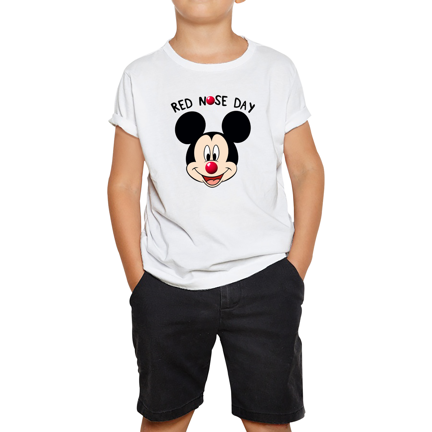 Disney Mickey Mouse Red Nose Day T Shirt