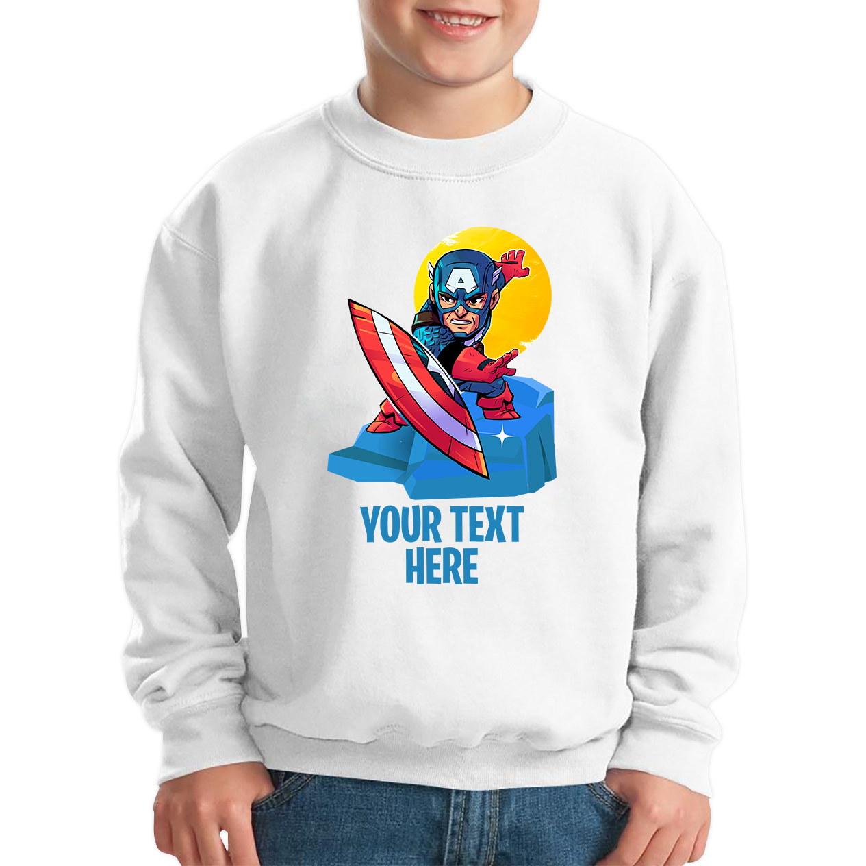 Personalised Captain America Sweatshirt