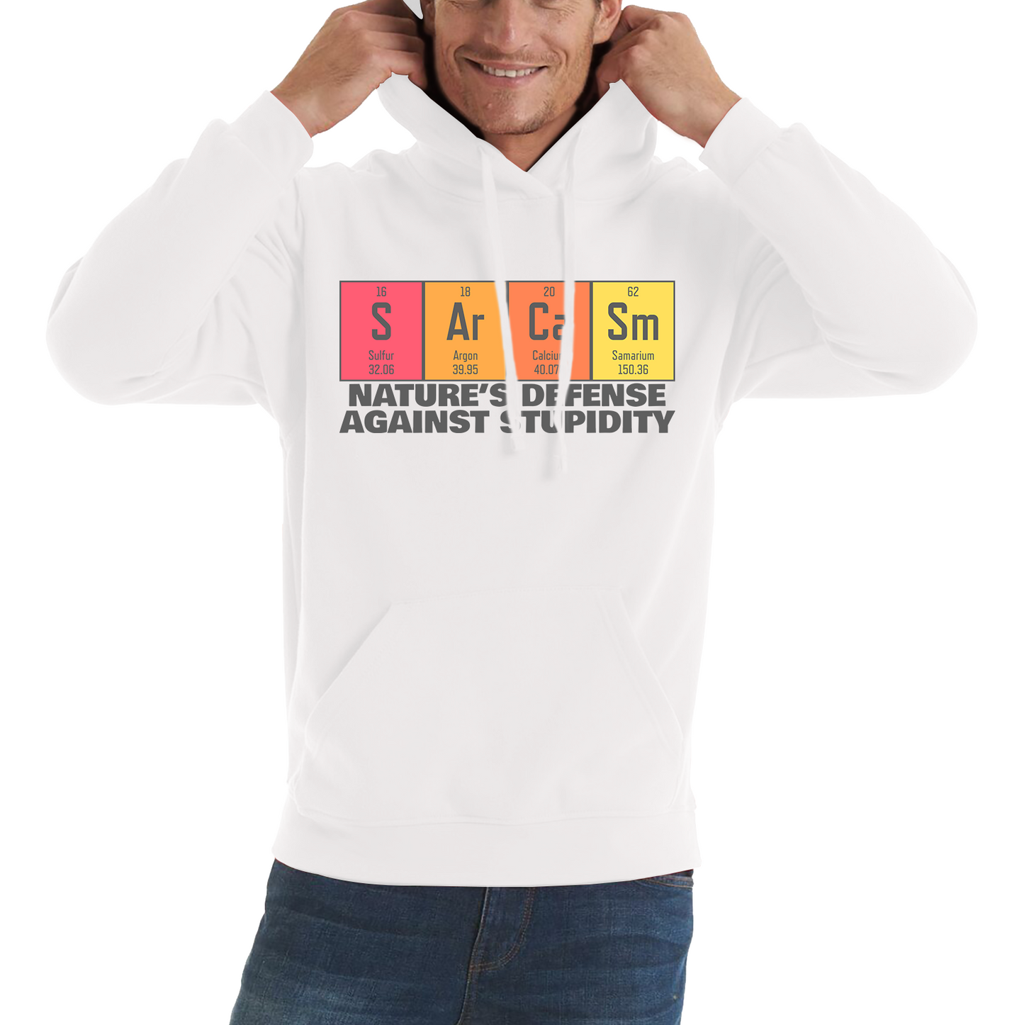 Nature's Defense Against Stupidity Sarcasm Elements Blocks Unisex Hoodie