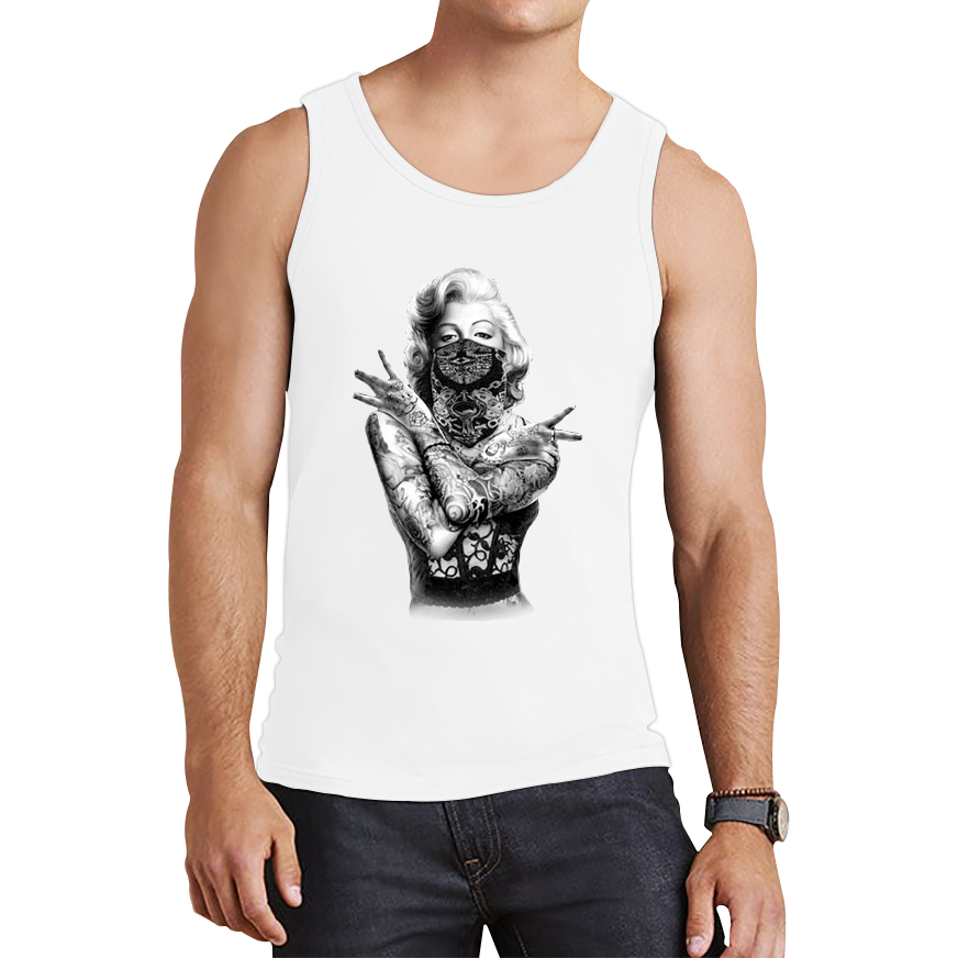 Marilyn Monroe Art Tattoo Gangster Tank Top