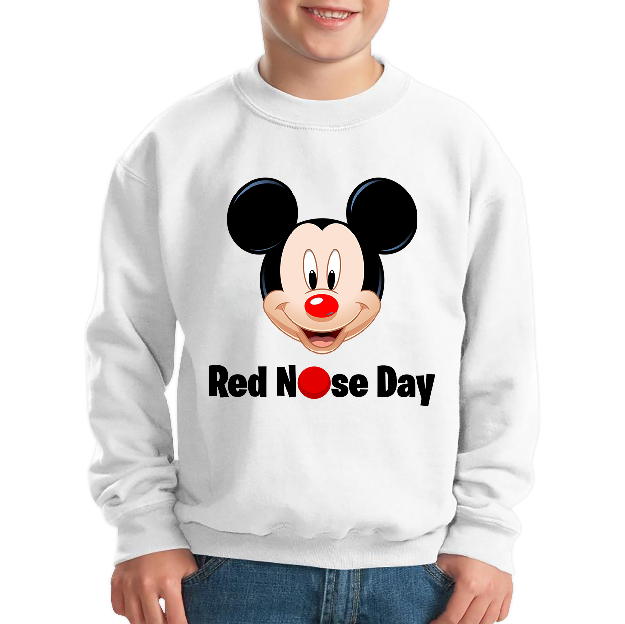 Mickey Mouse Disney Red Nose Day Sweatshirt