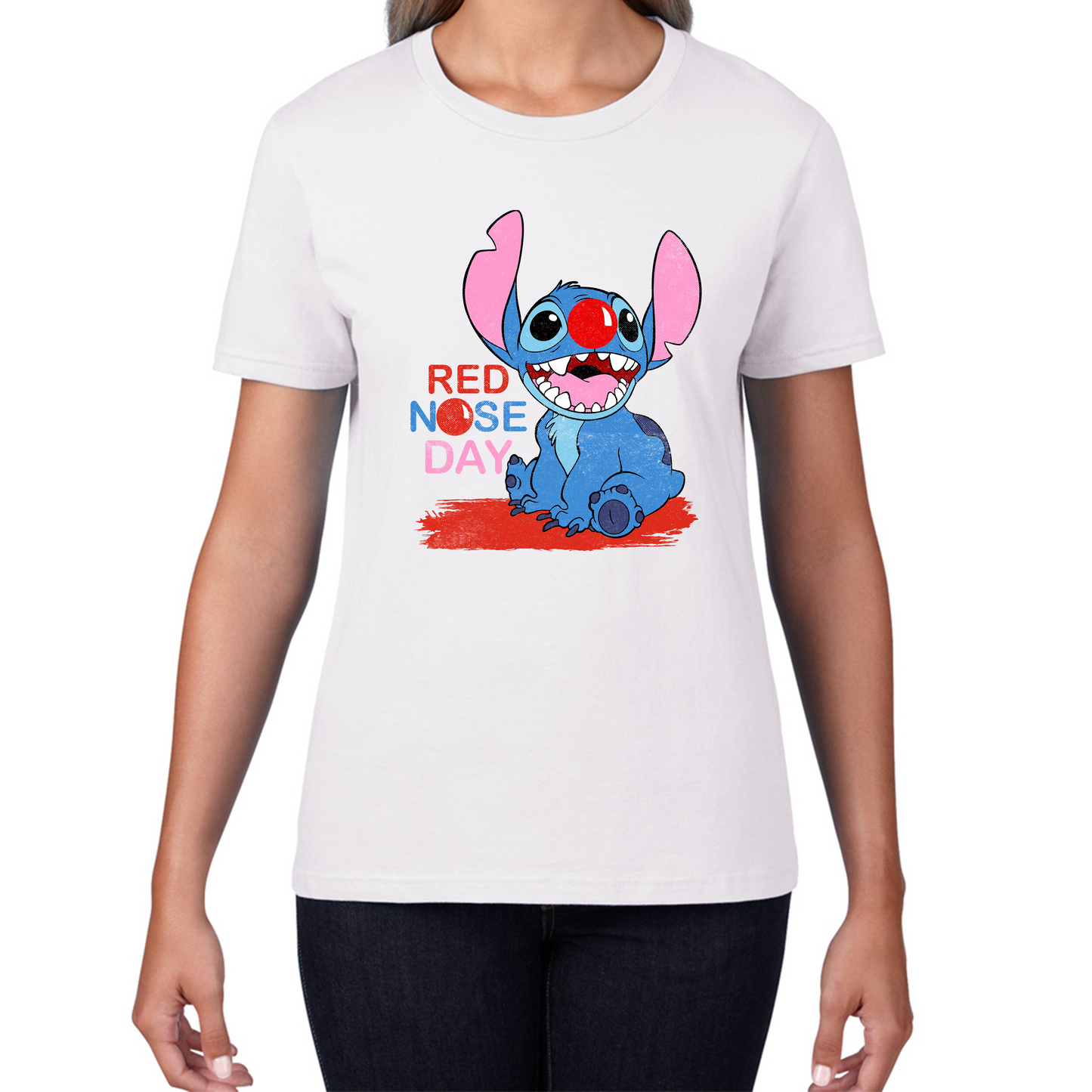 Ohana Disney Stitch Red Nose Day T Shirt