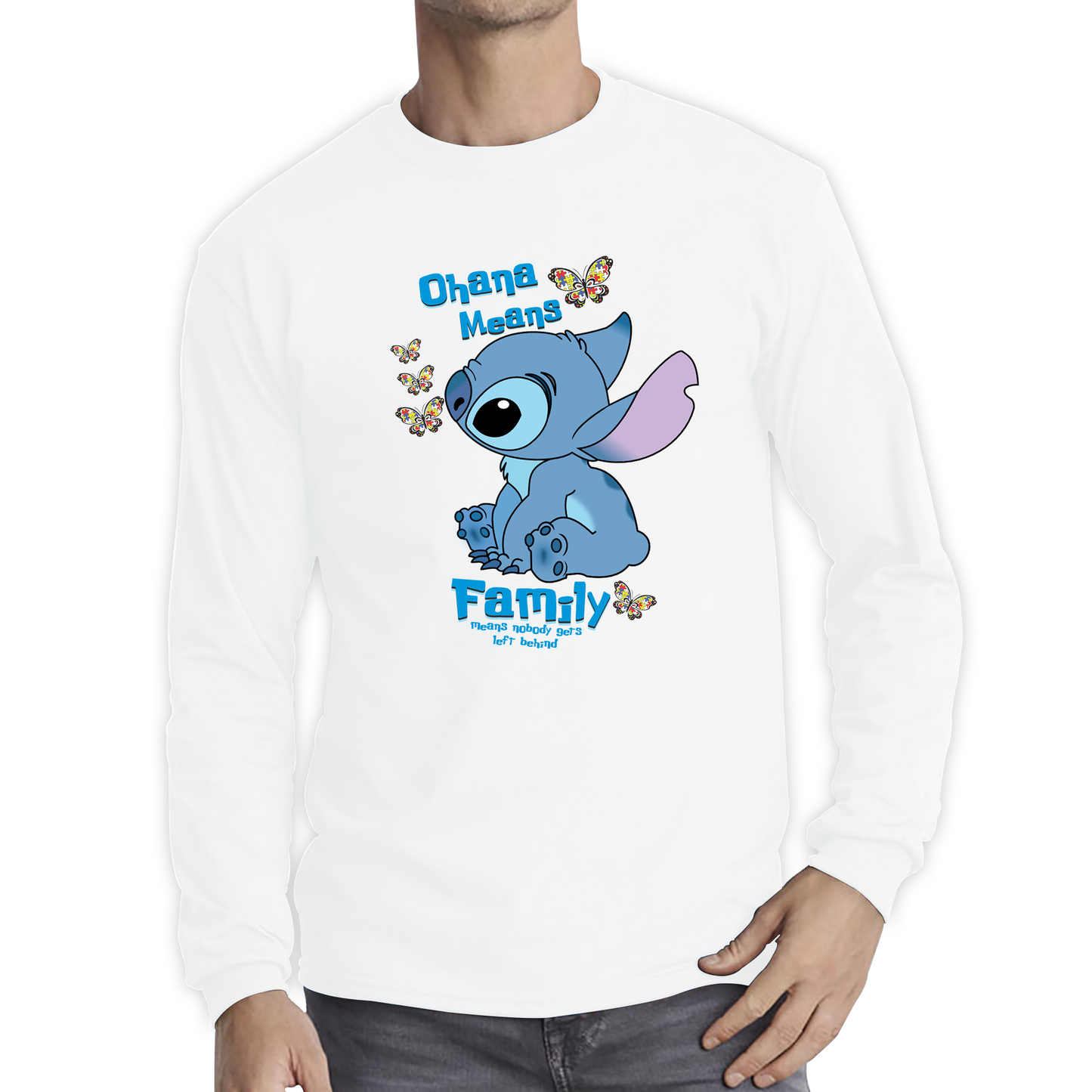 Ohana Means Family Lilo & Stitch Funny Comedy Family Cartoon Lovers Long Sleeve T Shirt