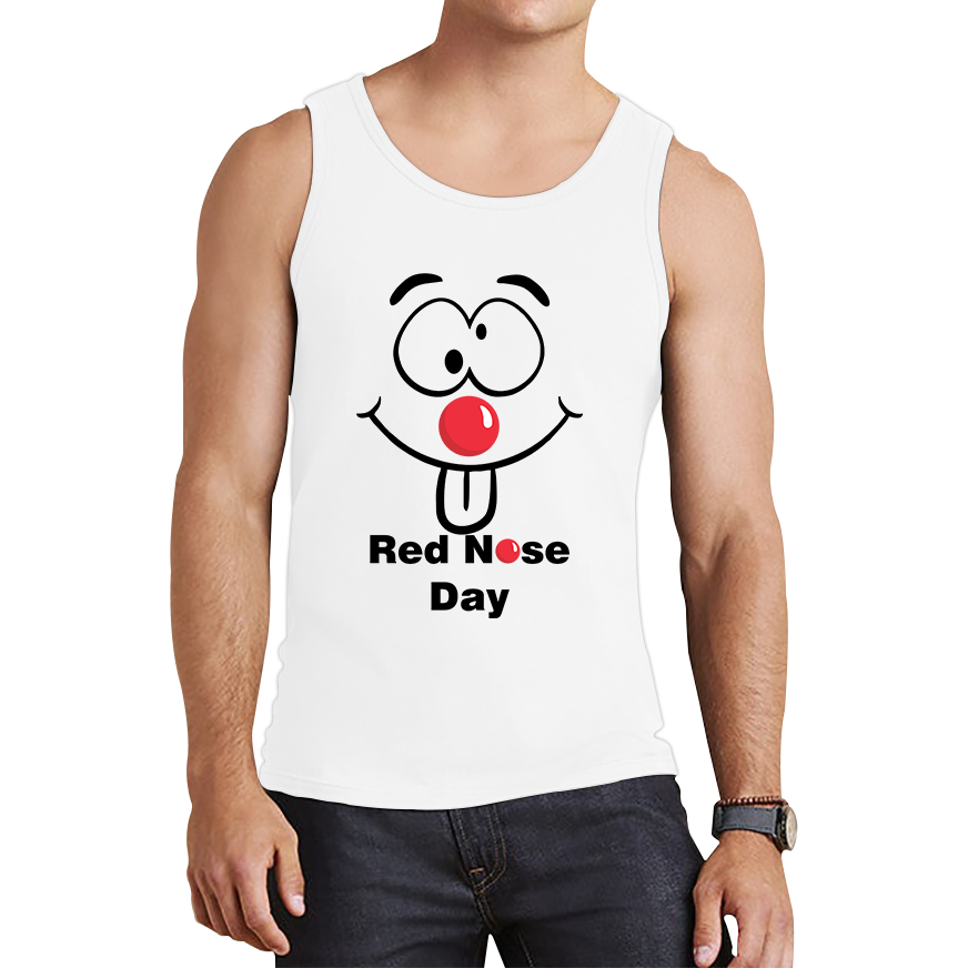 Red Nose Day Funny Emoji Tank Top