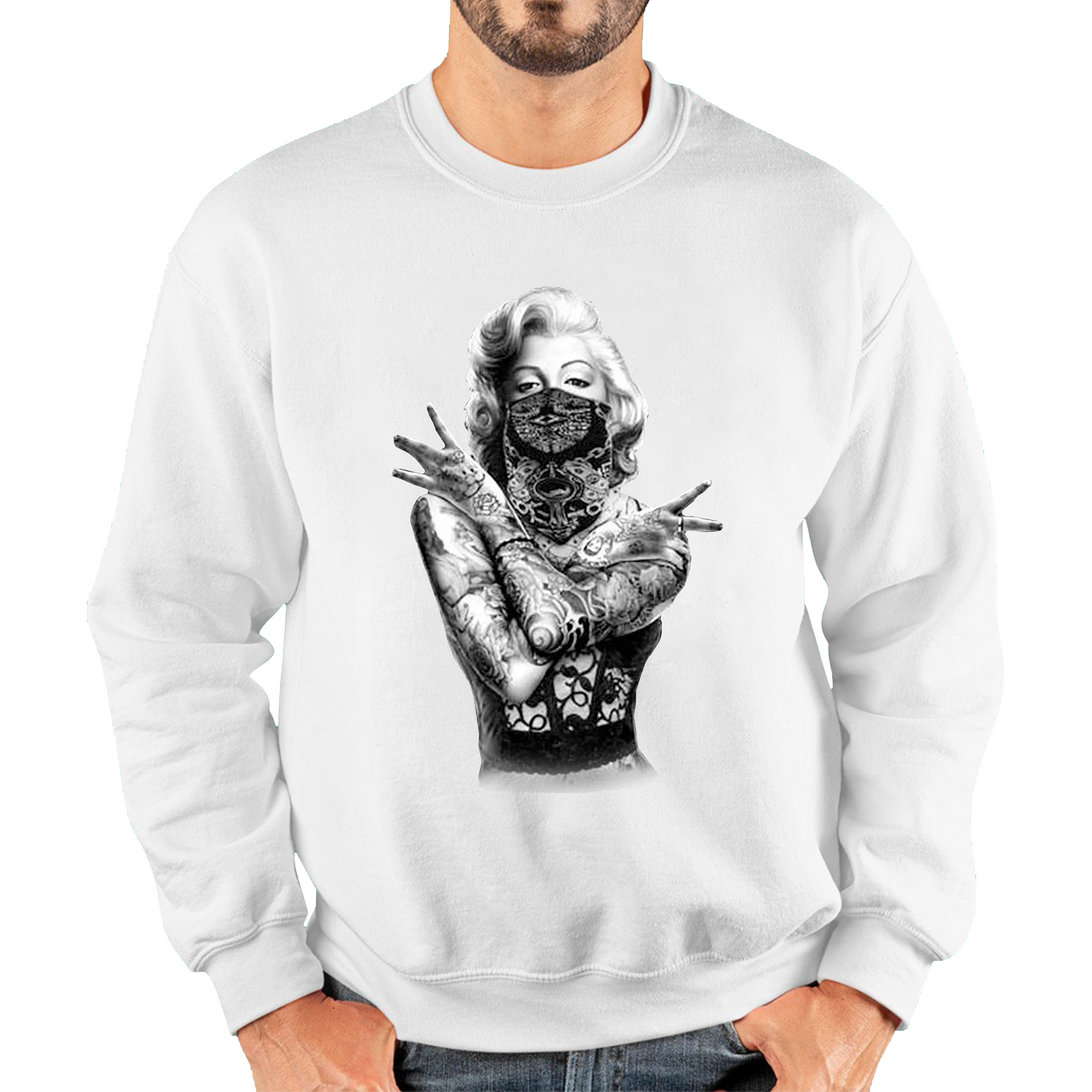 Marilyn Monroe Art Tattoo Gangster Sweatshirt