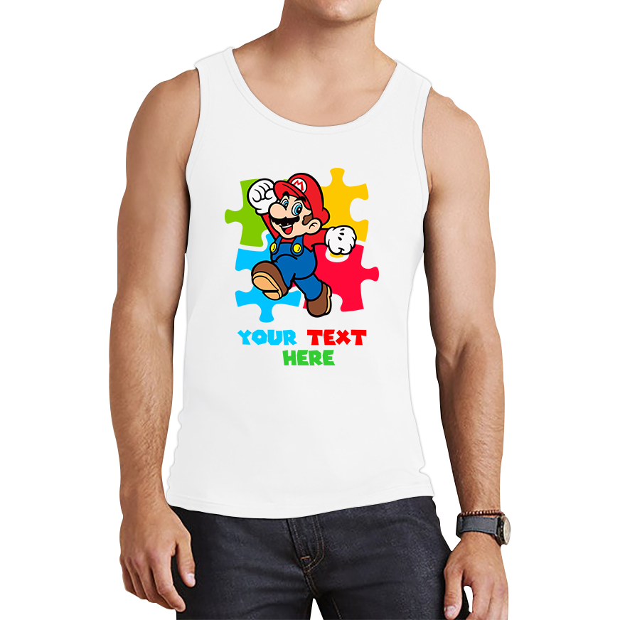 Personalised Super Mario Puzzle Funny Tank Top
