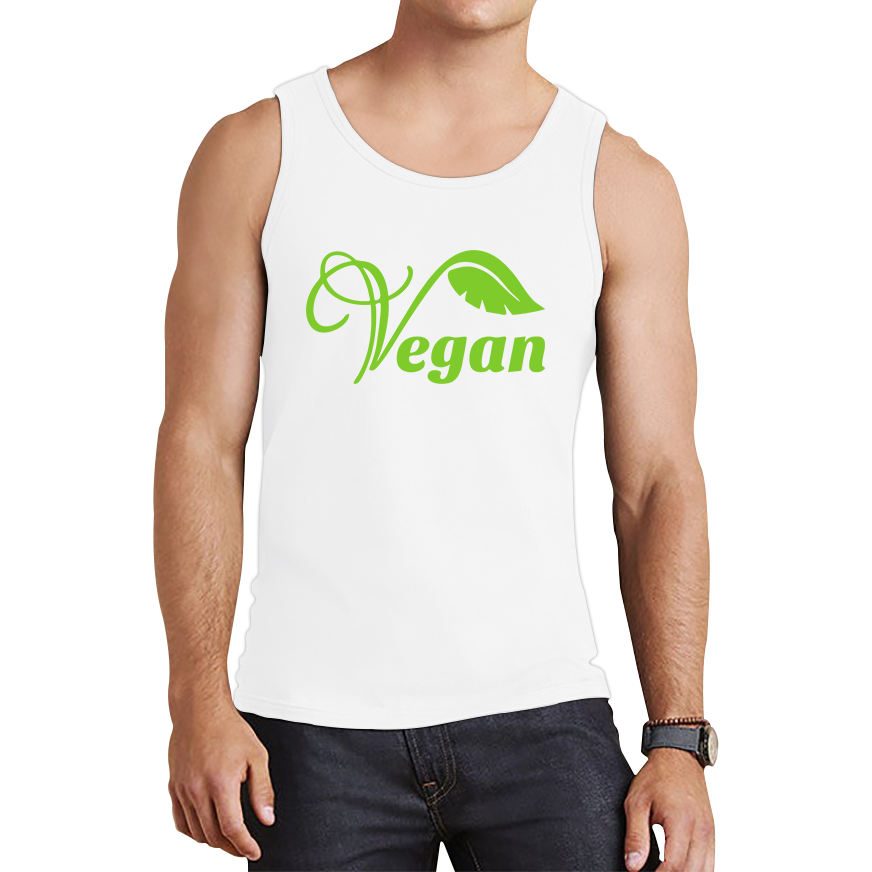 Vegan Logo Green V Leaf Tank Top