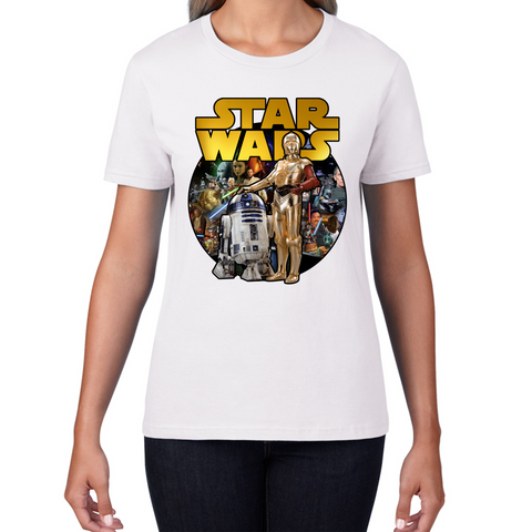 Star Wars These aren't The Droids You're Looking for T-Shirt Funny Star Wars R2D2 C3PO Womens Tee Top