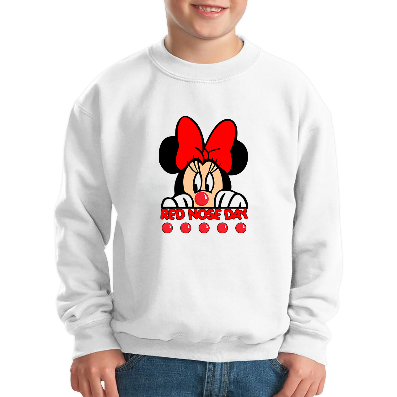 Disney Minnie Mouse Red Nose Day Sweatshirt
