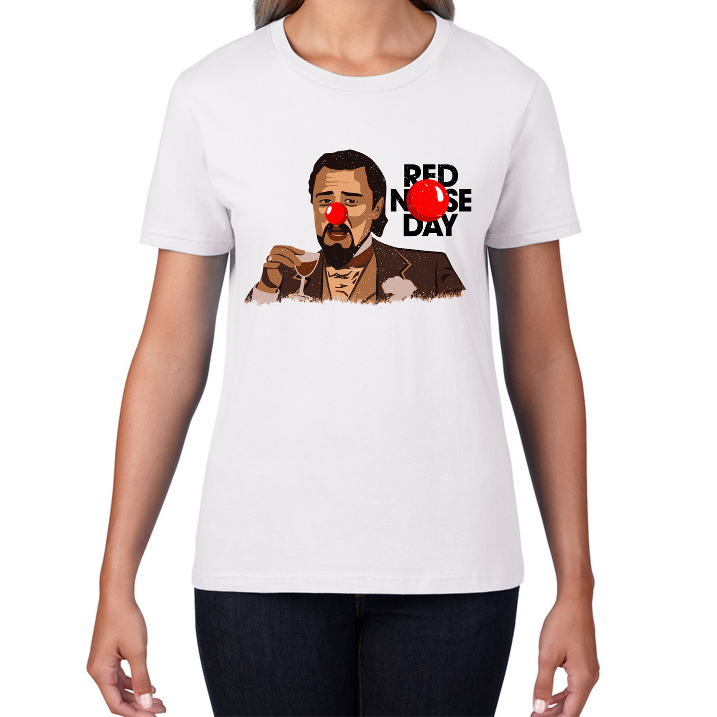 Leonardo Dicaprio Laughing Meme Red Nose Day T Shirt